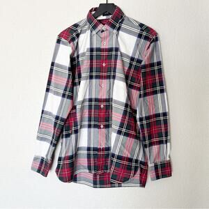 Calder‎ Carmel Sport Shirt Tartan Plaid Long Sleeve 100% Cotton Size Medium
